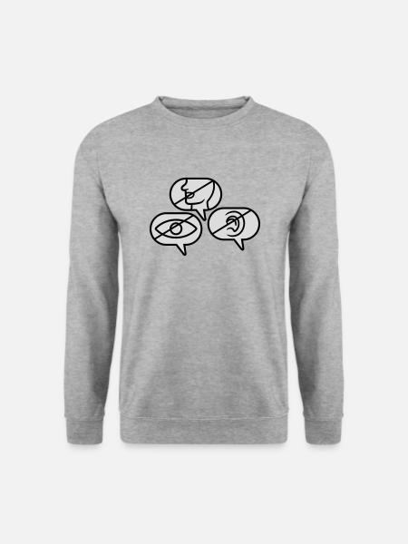 Don't see Speak Hear - Unisex Sweatshirt - salt & pepper