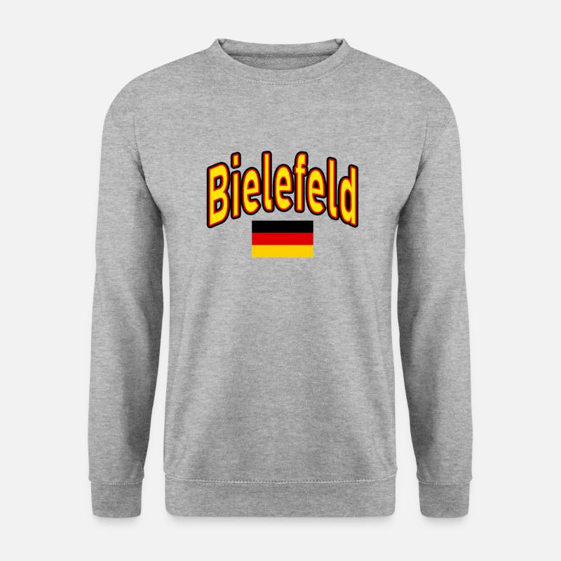 Bielefeld deutschland flagge - Unisex Pullover - Weißgrau meliert