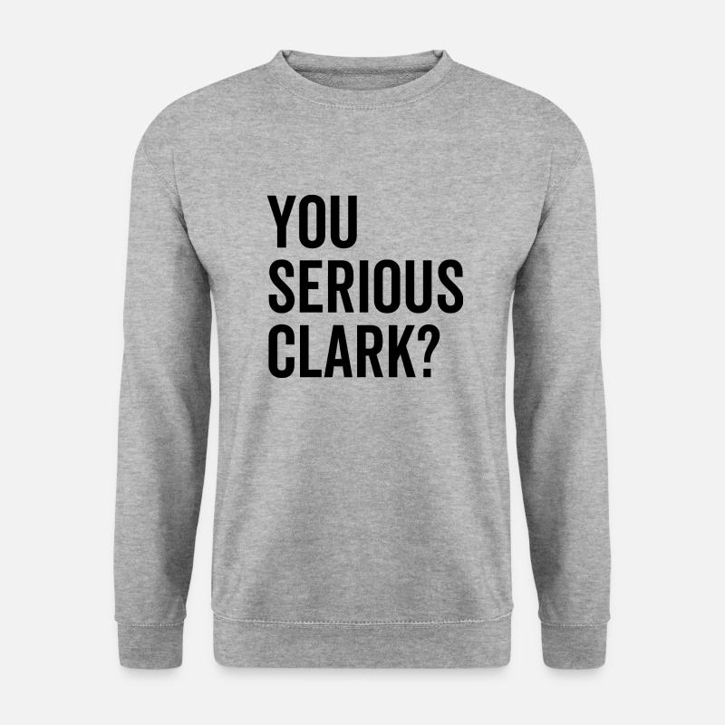 Du ernst Clark? - Unisex Pullover - Weißgrau meliert