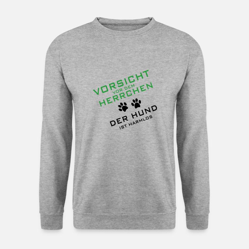 Dog Hund - Unisex Pullover - Weißgrau meliert