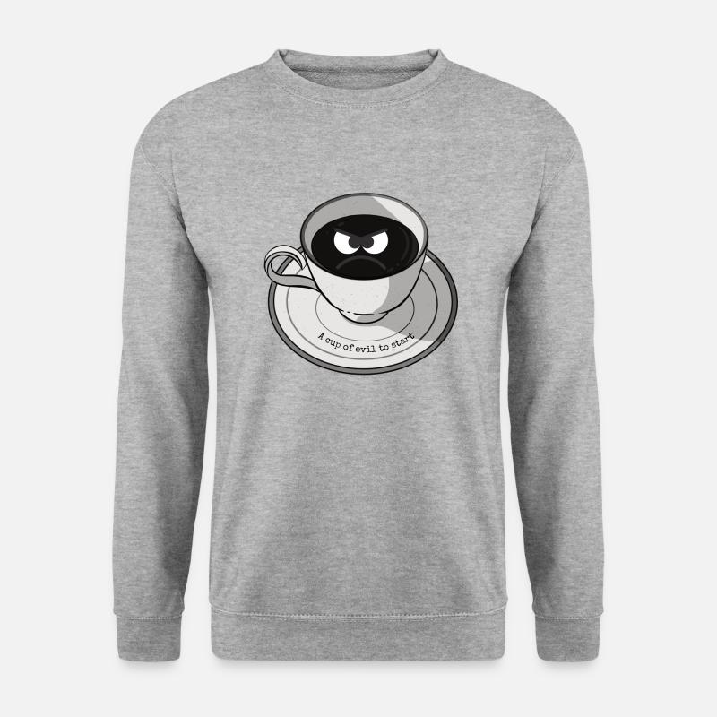 Evil Cup - Unisex Pullover - Weißgrau meliert