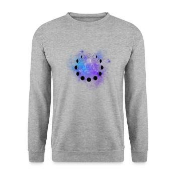 Astronaut - Unisex Pullover - Weißgrau meliert - Vorne - Alina (178cm) & Michal (187cm)
