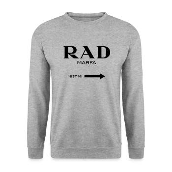RAD MARFA 1837 MI USA - Unisex Pullover - Weißgrau meliert - Vorne - Alina (178cm) & Michal (187cm)