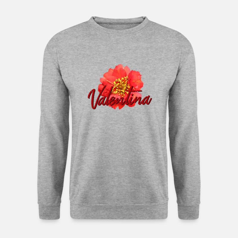 Valentina - Unisex Pullover - Weißgrau meliert