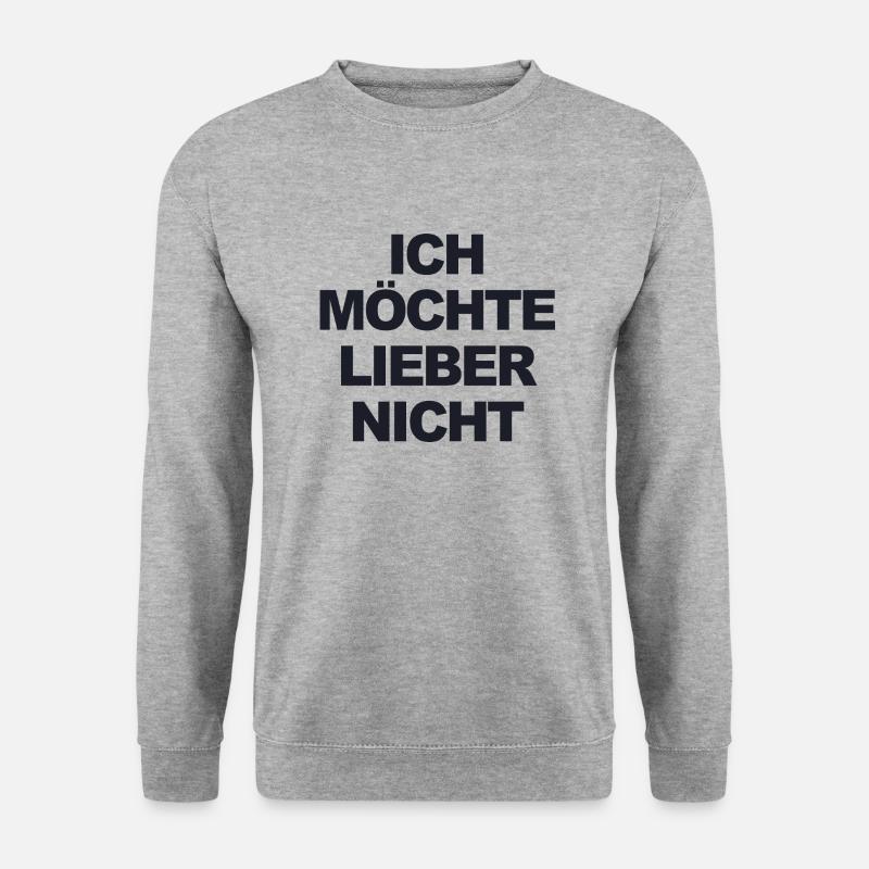 Bartleby der Schreiber - Ich möchte lieber nicht - Unisex Pullover - Weißgrau meliert