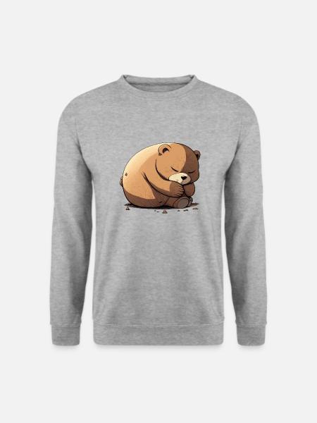 Meenee the sleeper bear - Unisex Sweatshirt - salt & pepper