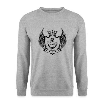 Anchor Coat of arms - Unisex Sweatshirt - salt & pepper - Front - Alina (178cm) & Michal (187cm)