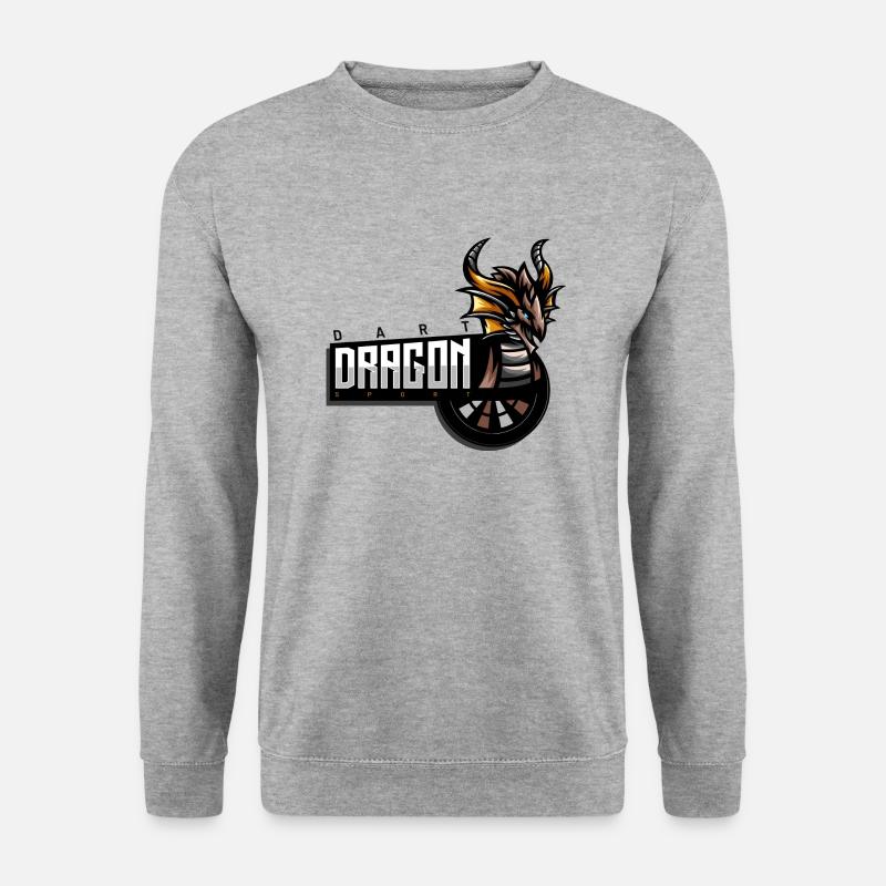 Dart Dragon Emblem - Unisex Pullover - Weißgrau meliert