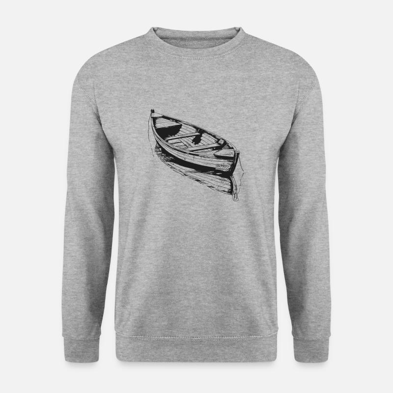 Boot - Unisex Pullover - Weißgrau meliert
