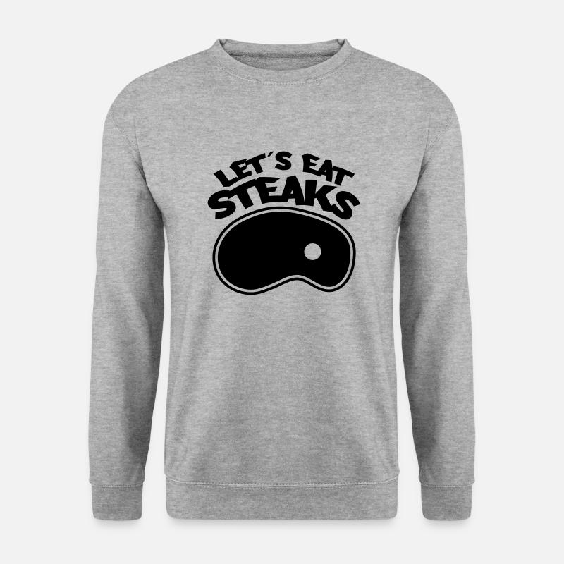 steaks permet de manger 1 - Sweat-shirt Unisexe - gris chiné