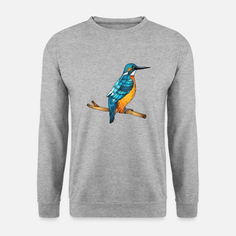 Vogel - Unisex Pullover - Weißgrau meliert