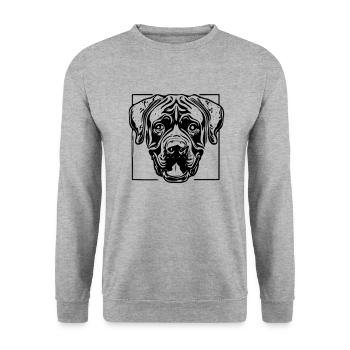 cane corso - Sweat-shirt Unisexe - gris chiné - Devant - Alina (178cm) & Michal (187cm)