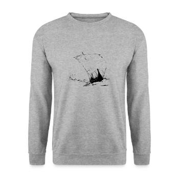Viking Sailing - Unisex Sweatshirt - salt & pepper - Front - Alina (178cm) & Michal (187cm)