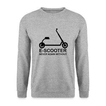 E-Scooter Roller Scooter - Sweat-shirt Unisexe - gris chiné - Devant - Alina (178cm) & Michal (187cm)