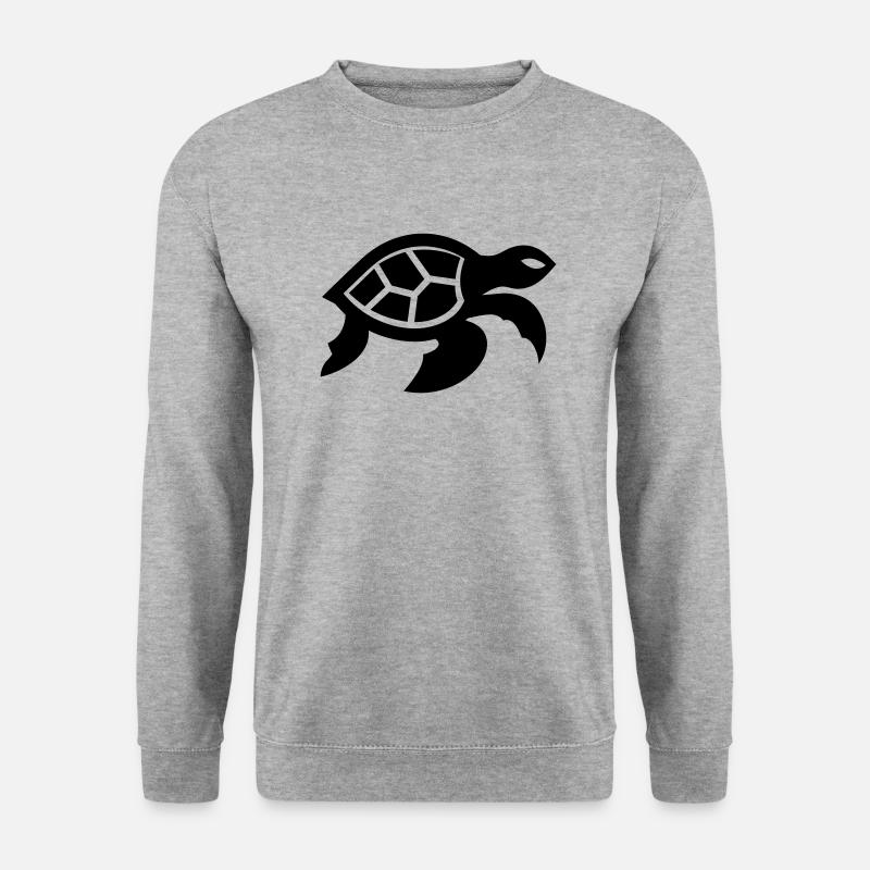Schildkröte - Unisex Pullover - Weißgrau meliert