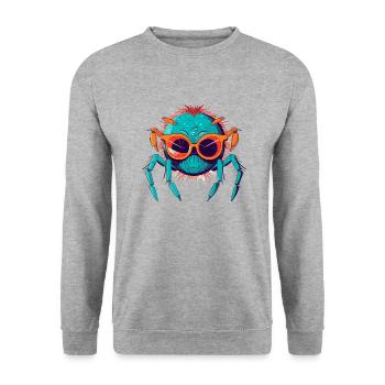 Kraken l'araignée - Sweat-shirt Unisexe - gris chiné - Devant - Alina (178cm) & Michal (187cm)