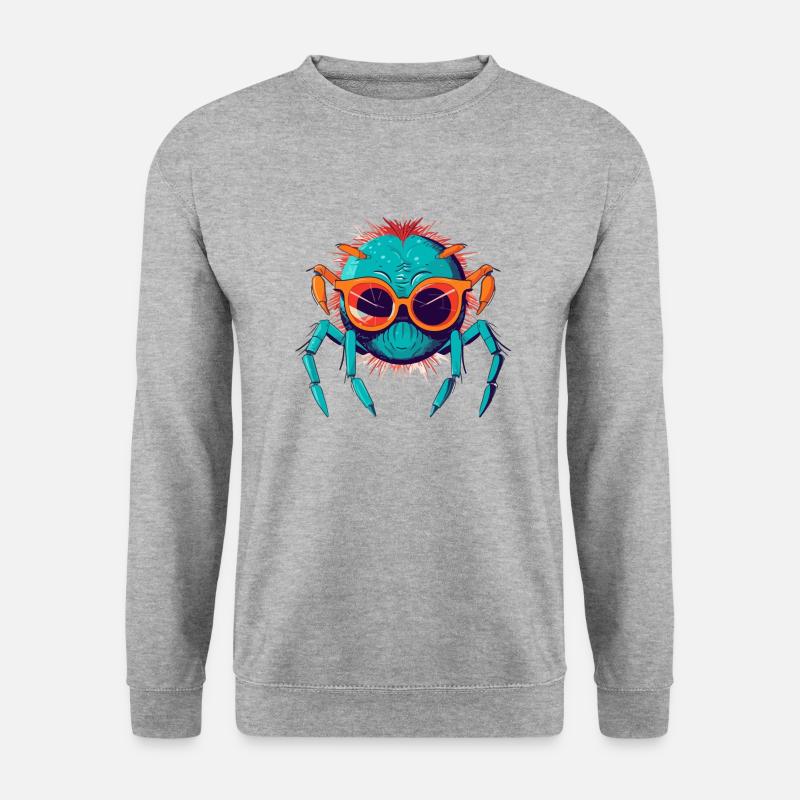 Krake die Spinne - Unisex Pullover - Weißgrau meliert