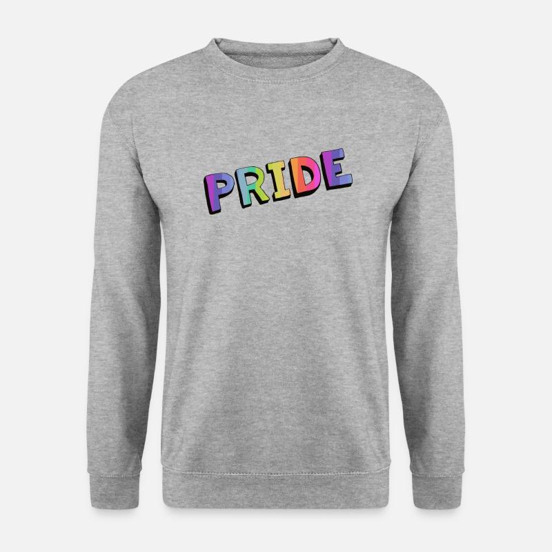 LGBTQ+ PRIDE SCHRIFTZUG - Unisex Pullover - Weißgrau meliert