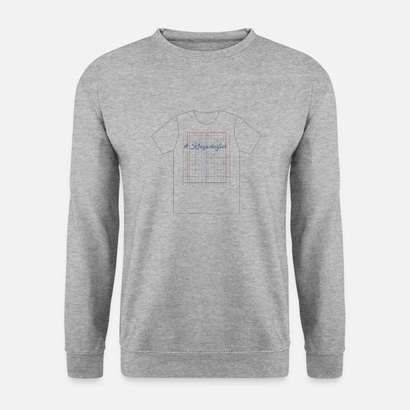 Klugscheißer - Unisex Pullover - Weißgrau meliert