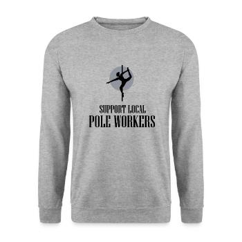 Dancing Dance Music - Unisex Pullover - Weißgrau meliert - Vorne - Alina (178cm) & Michal (187cm)