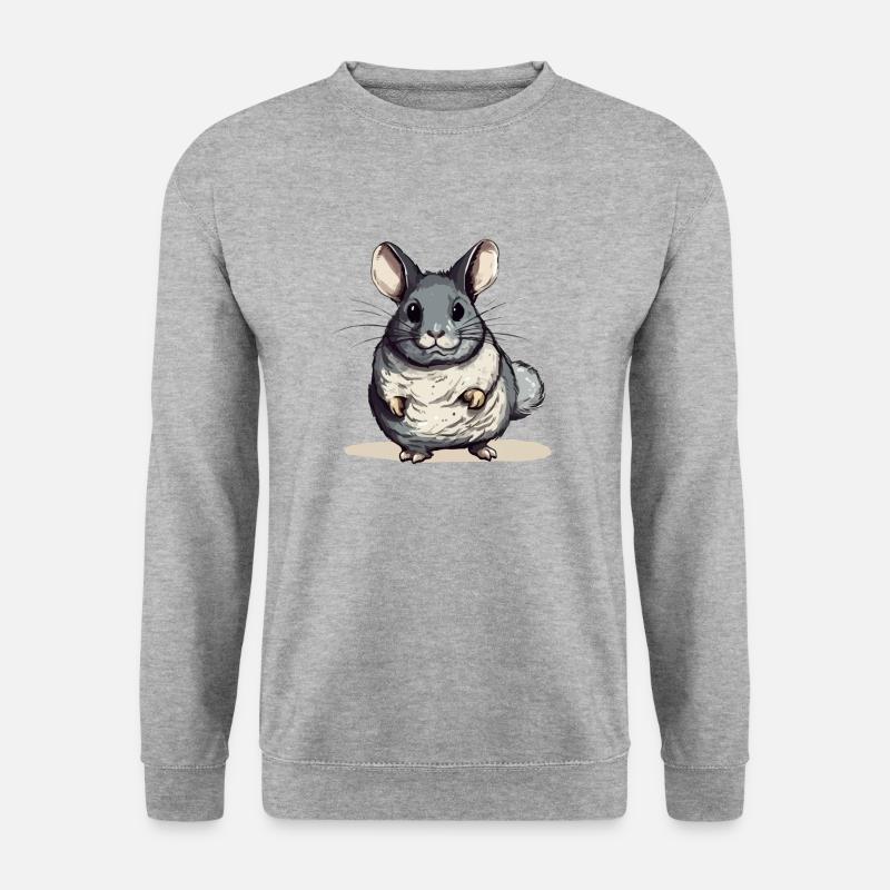 Mikai das Chinchilla - Unisex Pullover - Weißgrau meliert