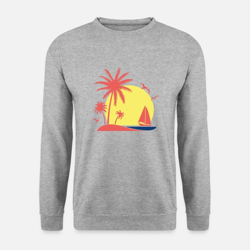 Sommer - Unisex Pullover - Weißgrau meliert