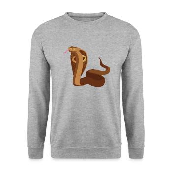Wildtiere - Unisex Pullover - Weißgrau meliert - Vorne - Alina (178cm) & Michal (187cm)