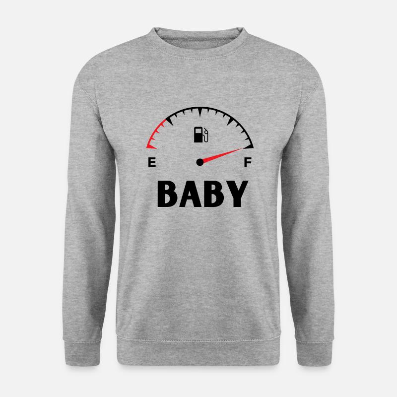 Mama Papa Baby Match T-Shirt - Unisex Pullover - Weißgrau meliert