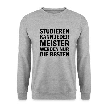 Handwerker Handyman Handwerk Werkzeug Baustelle - Unisex Pullover - Weißgrau meliert - Vorne - Alina (178cm) & Michal (187cm)