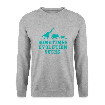 Evolution des étudiants Drôle Dire Humour - Sweat-shirt Unisexe - gris chiné - Devant - Alina (178cm) & Michal (187cm)