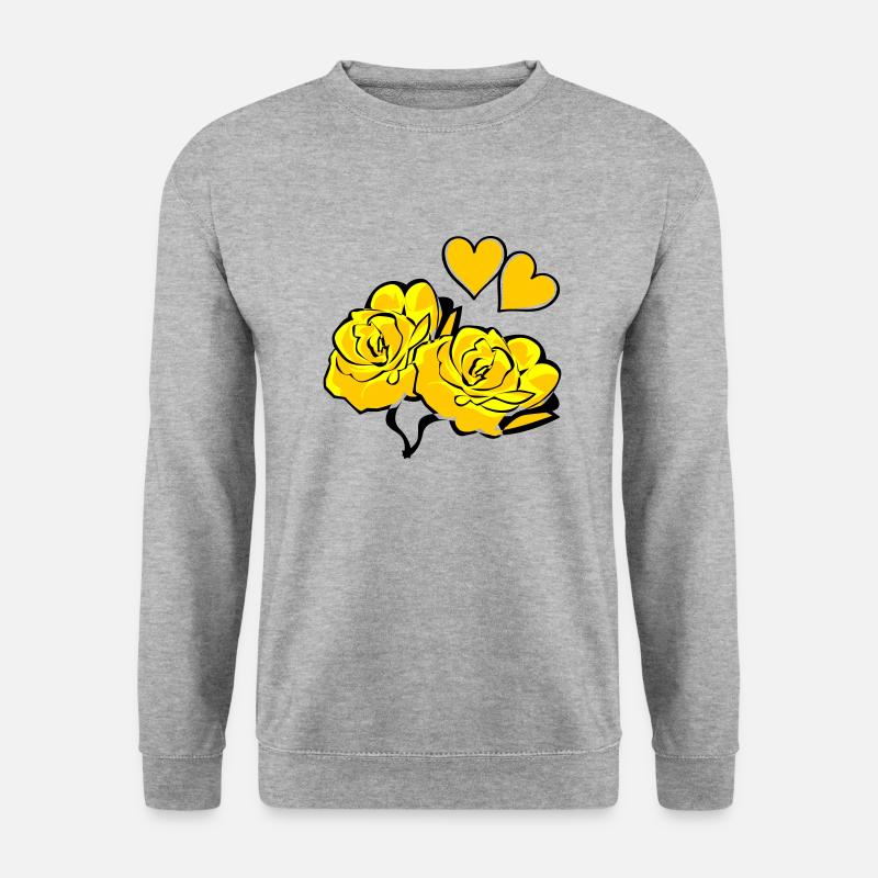 roses - Unisex Pullover - Weißgrau meliert