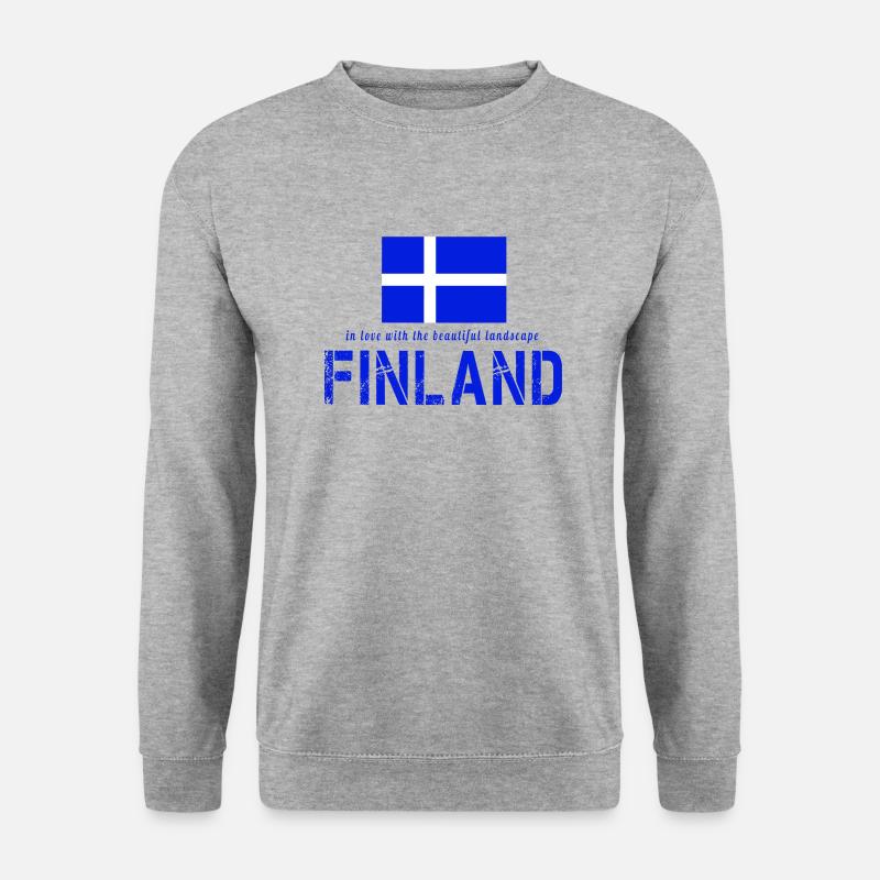Finnland Finland Suomi - Unisex Pullover - Weißgrau meliert