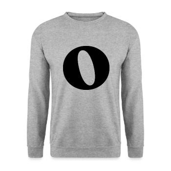 Letter o - Unisex Sweatshirt - salt & pepper - Front - Alina (178cm) & Michal (187cm)