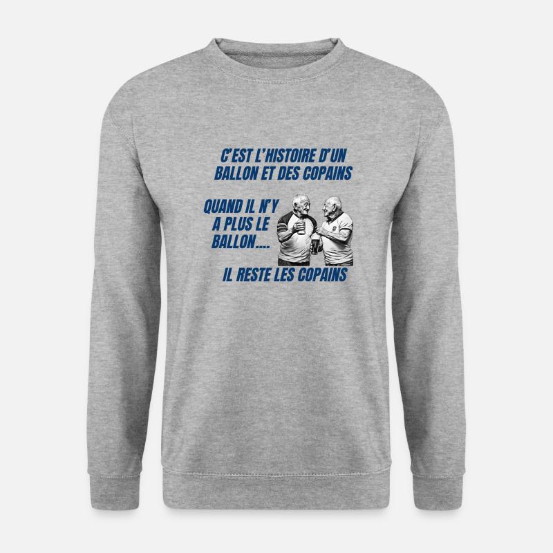 Rugby-Freunde - Unisex Pullover - Weißgrau meliert