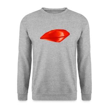 Red Gemstone - Unisex Sweatshirt - salt & pepper - Front - Alina (178cm) & Michal (187cm)