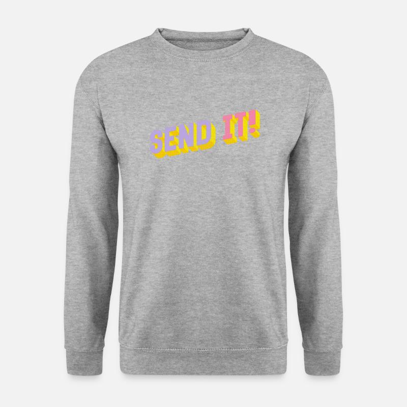 SEND IT! - Unisex Pullover - Weißgrau meliert