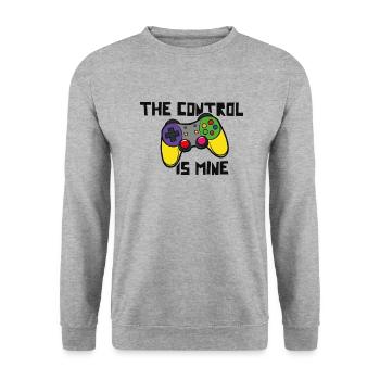 The control is mine - Unisex Sweatshirt - salt & pepper - Front - Alina (178cm) & Michal (187cm)