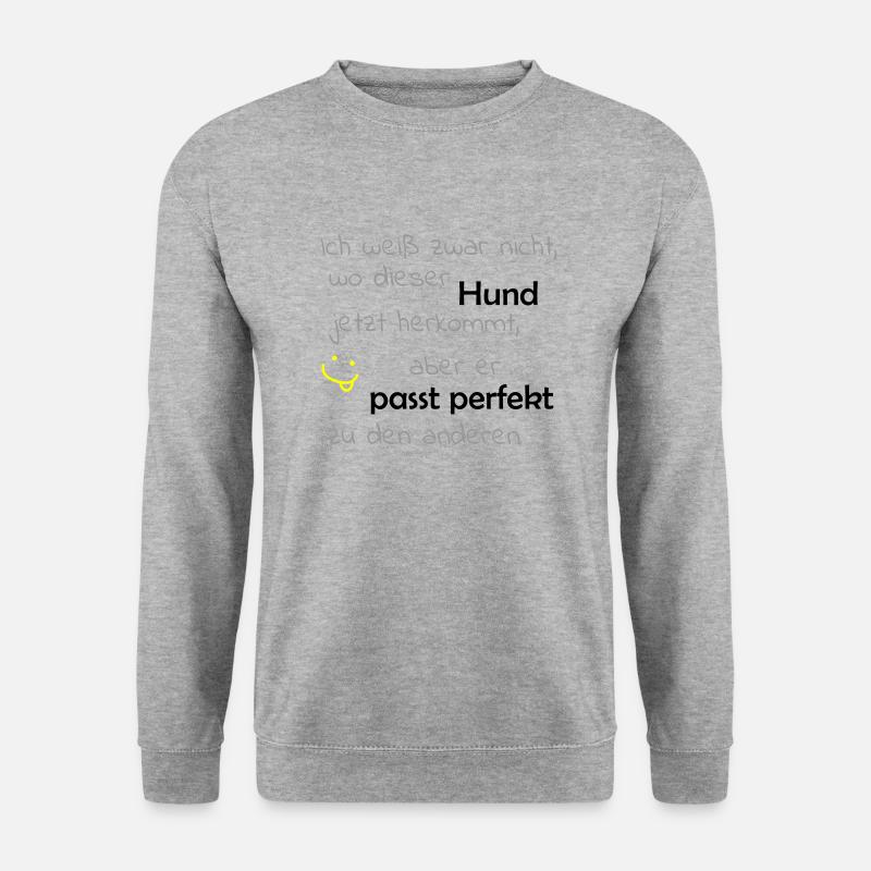 Ich weiß zwar nicht - Unisex Pullover - Weißgrau meliert