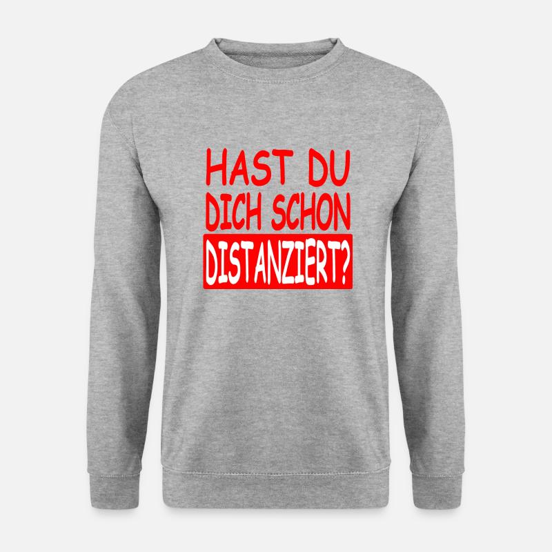 Distanziert Vers.1 - Unisex Pullover - Weißgrau meliert