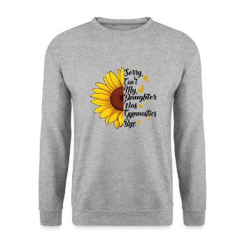 Sorry Can't My Daughter Has Gymnastics Bye Vintage - Unisex Sweatshirt - salt & pepper - Front - Alina (178cm) & Michal (187cm)