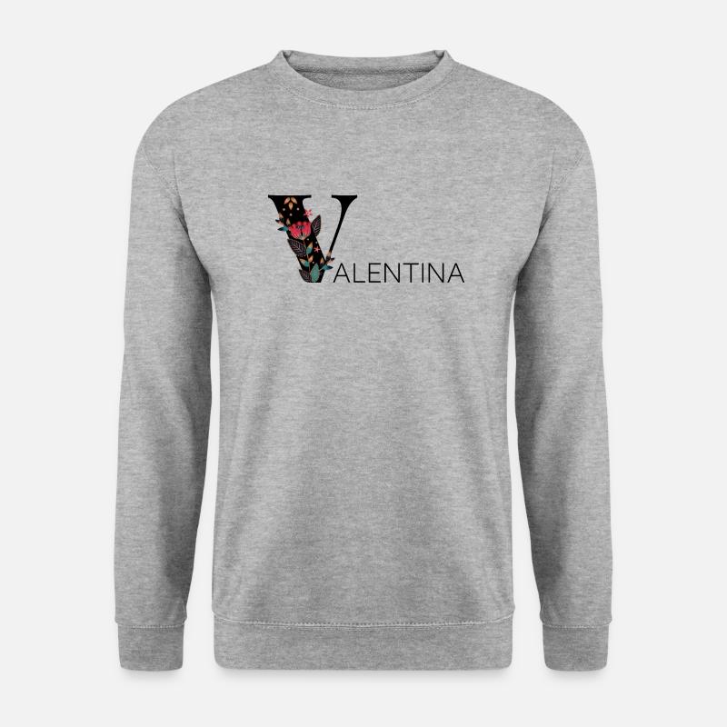 Valentina - Unisex Pullover - Weißgrau meliert