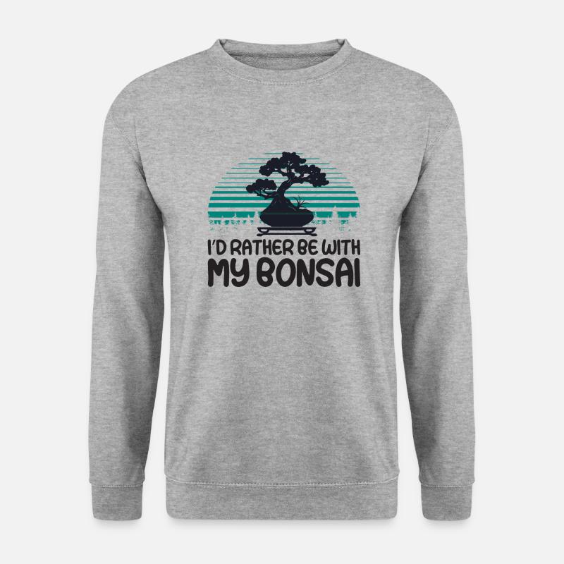 Bonsai - Unisex Pullover - Weißgrau meliert