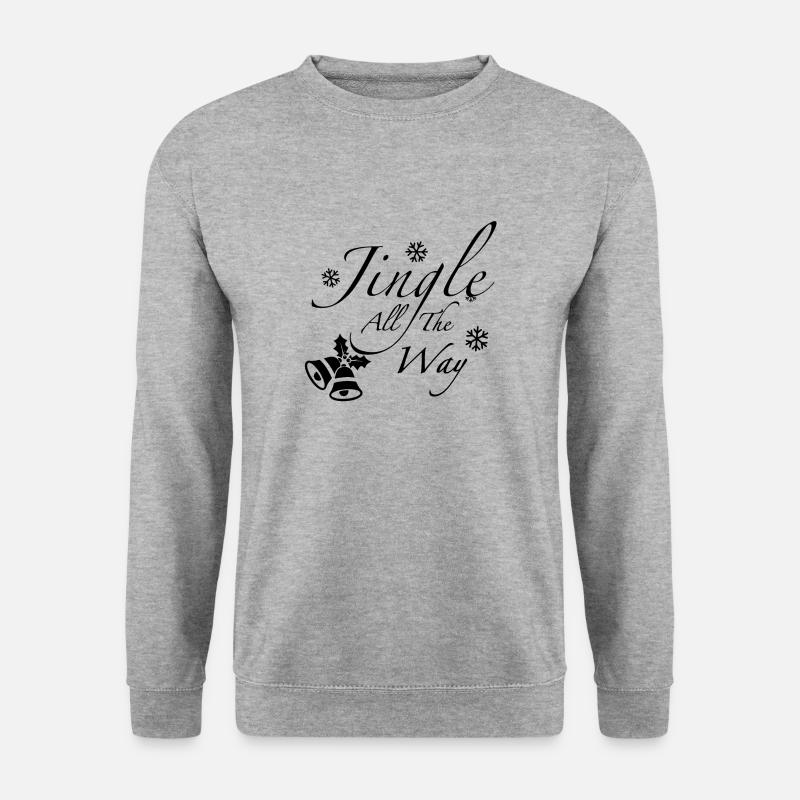 Jingle auf ganzer Linie - Unisex Pullover - Weißgrau meliert