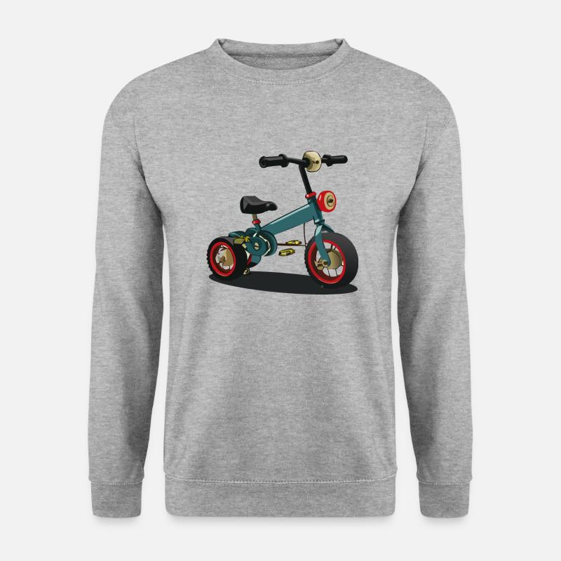 Dreirad - Unisex Pullover - Weißgrau meliert