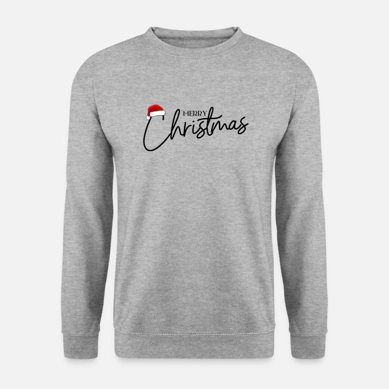 Merry Christmas - Unisex Pullover - Weißgrau meliert