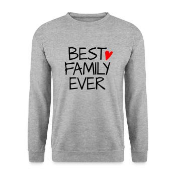 Best family ever - Unisex Sweatshirt - salt & pepper - Front - Alina (178cm) & Michal (187cm)