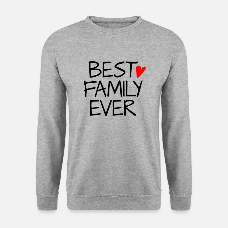 Best family ever - Unisex Pullover - Weißgrau meliert