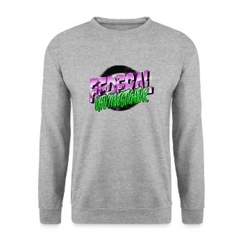 Blagues 2019 Humour Alien OVNI Citation Drôle - Sweat-shirt Unisexe - gris chiné - Devant - Alina (178cm) & Michal (187cm)