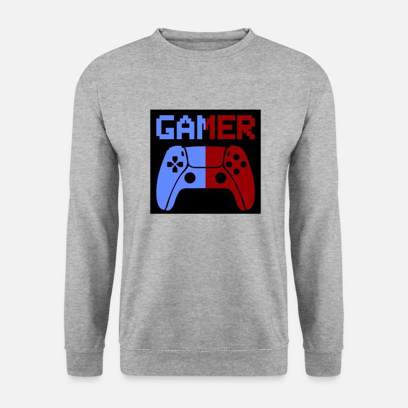 gamer controller - Unisex Pullover - Weißgrau meliert