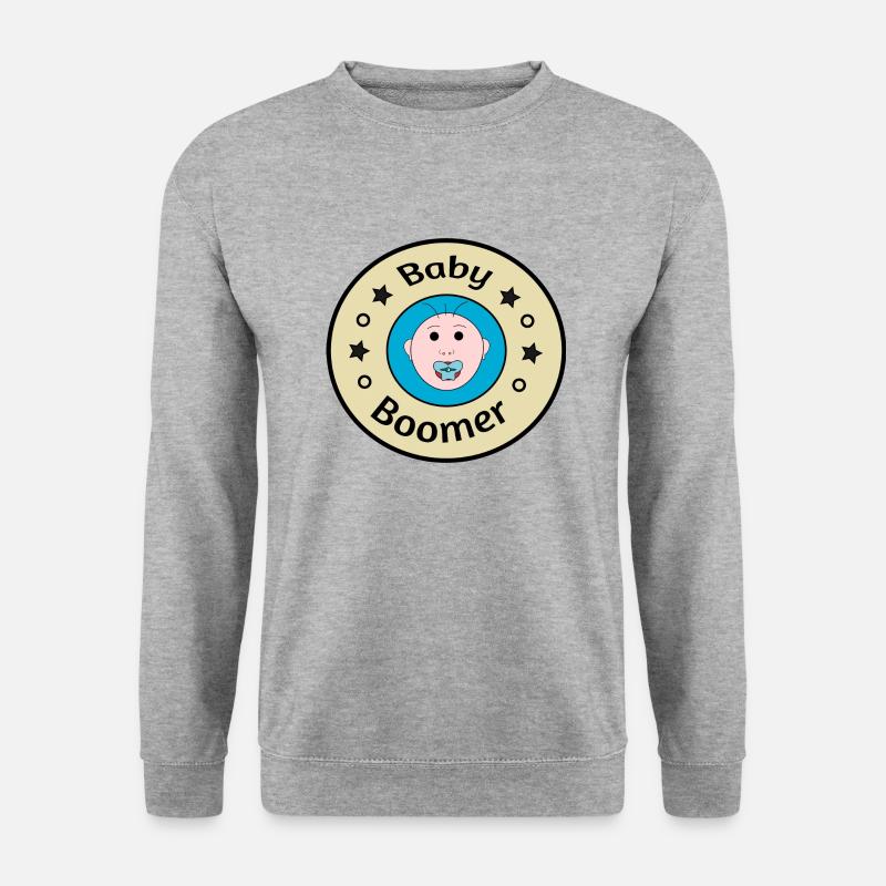 Baby Boomer - Unisex Pullover - Weißgrau meliert